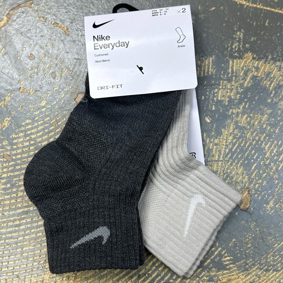 Nike Other - Nike Socks 1/4 Height DQ6397-902 Dark Grey Beige Everyday Essential